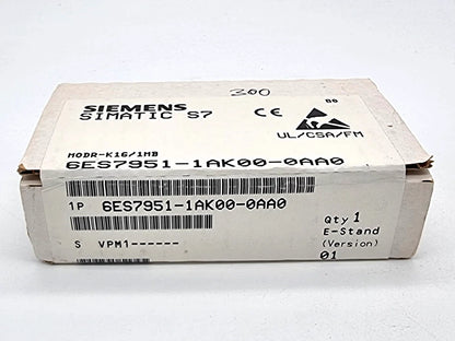 Siemens 6ES7951-1AK00-0AA0 S7 Memory Card RAM 1MB kurz | sealed packaging