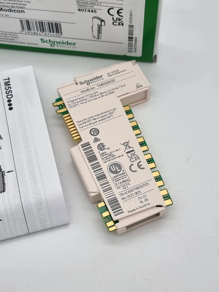 Schneider Electric 407445 TM5SDI12D Digitales Eingangsmodul Modicon 12 Eingänge