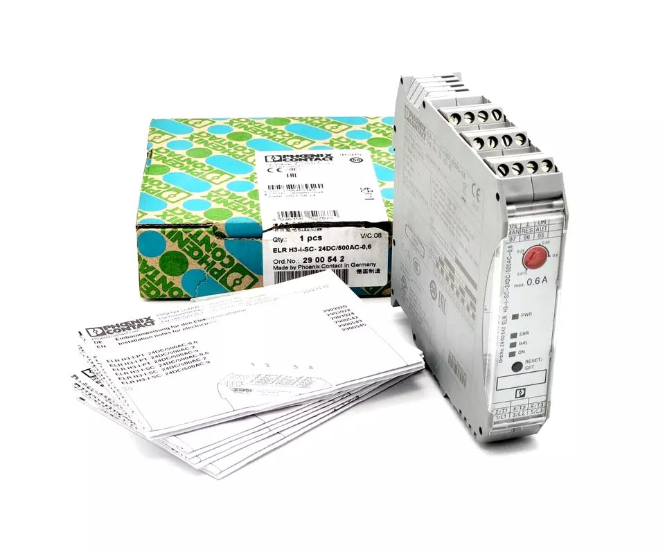 Phoenix Contact 2900542 Hybridmotorstarter ELR H3-I-SC- 24DC/500AC-0,6 with packaging and manuals