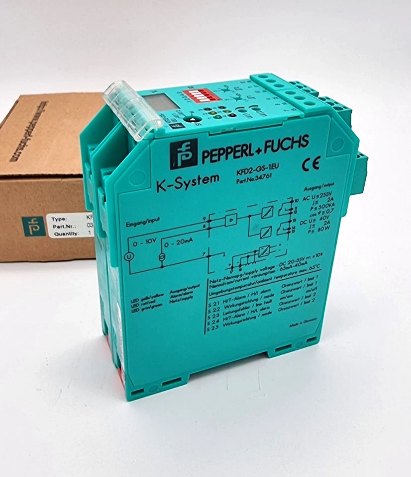 Pepperl+Fuchs 34761 KFD2-GS-1.EU Grenzwertschalter Signaltrennmodul, new and packaged, 1-channel signal converter with 24V supply