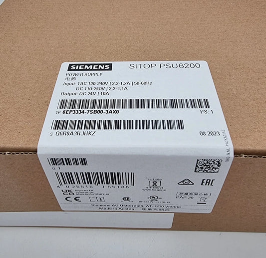 Siemens 6EP3334-7SB00-3AX0 SITOP PSU6200 24 V/10 A Stromversorgung | sealed packaging