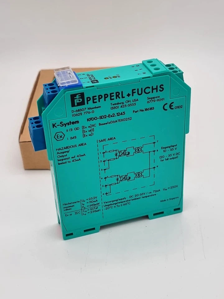 Pepperl+Fuchs 186183 KFD0-SD2-EX2.1245 Ventilsteuerbaustein, 2-kanalige Ex-Trennbarriere, neu und originalverpackt, K-System Serienmodell