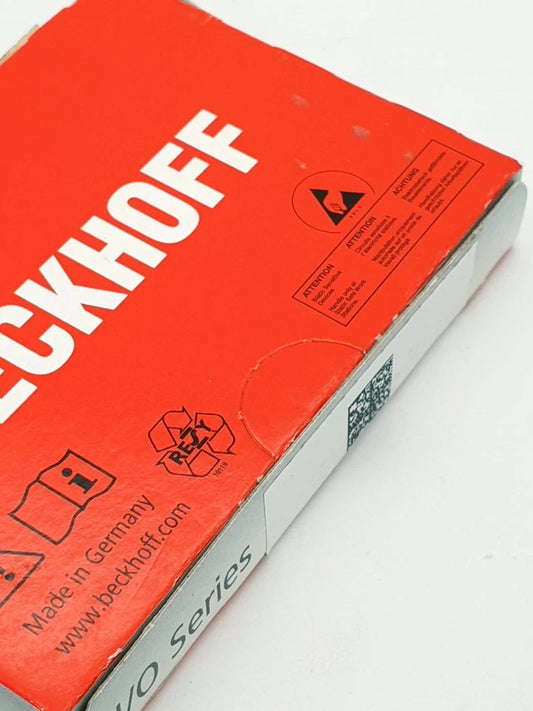 Packaging of Beckhoff EL4008 EtherCAT-Klemme 8-Kanal-Analog-Ausgang, sealed and new in original box.
