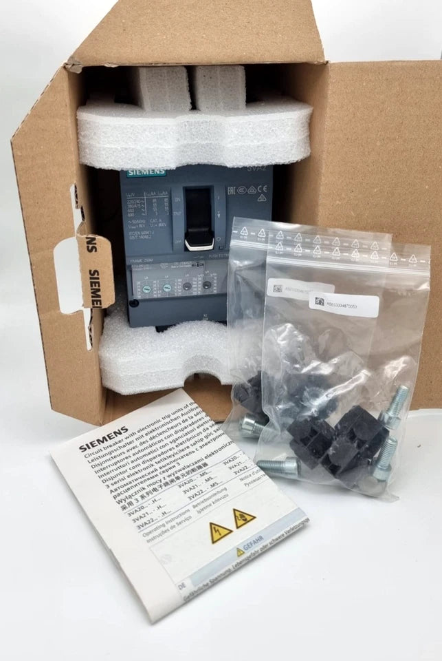 Siemens 3VA2225-5HM32-0AA0 Leistungsschalter 250V 3-polig new in packaging with instructions and accessories