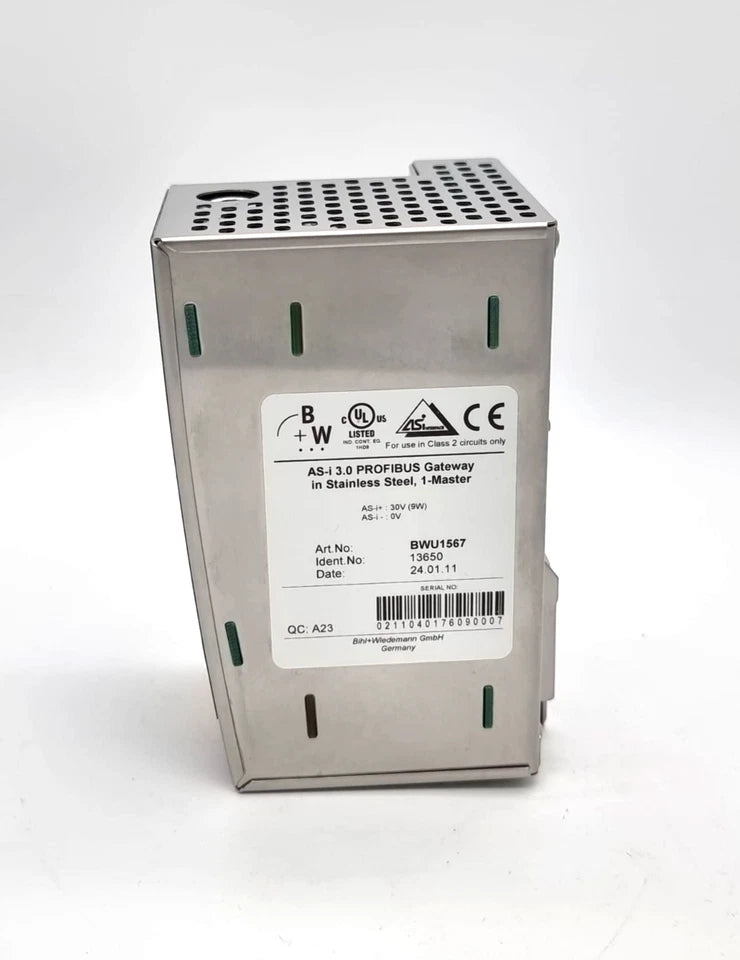 Bihl+Wiedemann 13650 BWU1567 AS-i PROFIBUS Gateway 1-Master