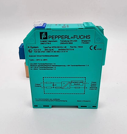 Pepperl+Fuchs 72044 KFD2-SD-Ex1.48 Ventilsteuerbaustein, neu und originalverpackt, eigensicherer Ex-Barriere für industrielle Anwendungen