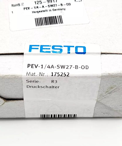 Festo 175252 Druckschalter PEV-1/4-A-SW27-B-OD Serie R3