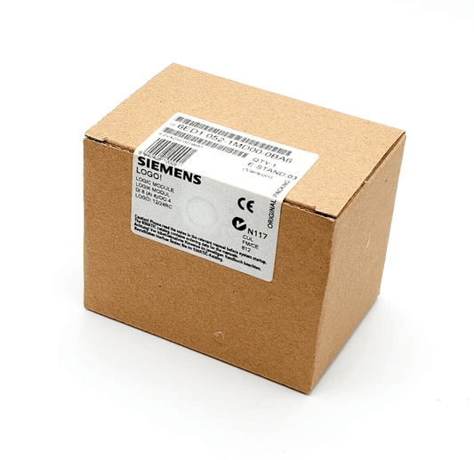 Siemens 6ED1052-1MD00-0BA6 LOGO! 12/24RC Logic Module Box with Display, 12/24V/DC, Modular, E-Stand 03, 8DE, 4DA, 200 Blocks