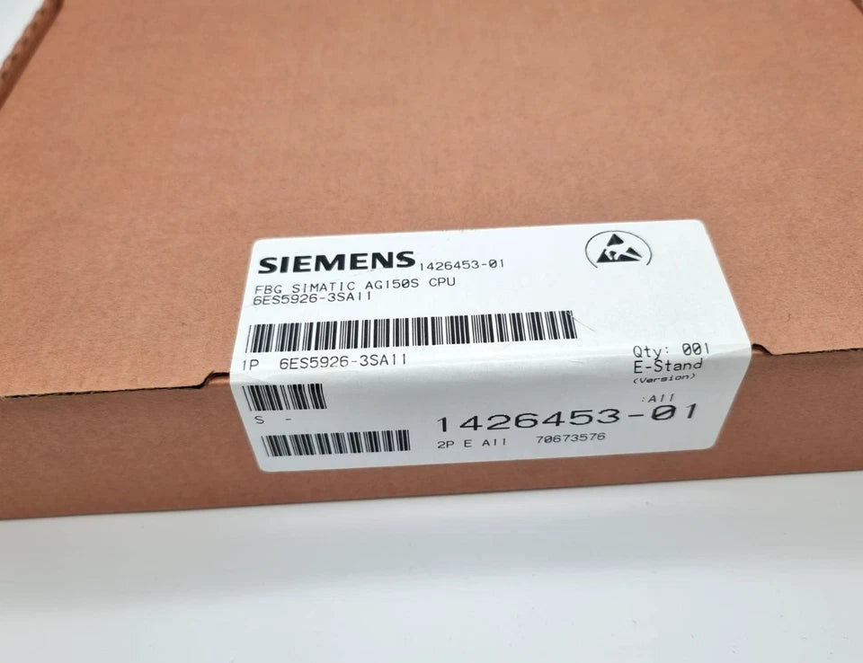 Siemens 6ES5926-3SA11 SIMATIC S5 Zentralbaugruppe 926 ZG 150S 150U | sealed, showing packaging and label details