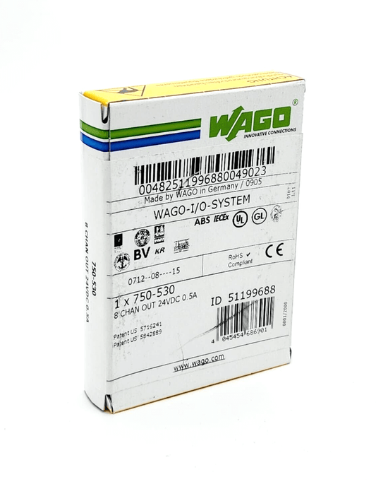 Wago 750-530 Digitalausgang 8-Kanal DC 24V, Produktverpackung, made in Germany, elektrische Komponenten