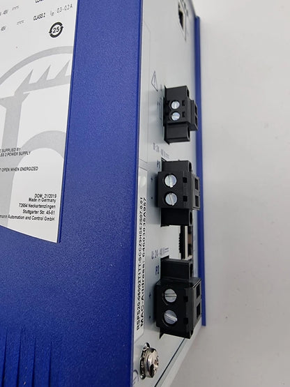 Hirschmann 942-094-999 RSP-06002T1TT-SCCZ9HSE2S | SW Rel. 07.1.00, managed industrial Ethernet switch, side view with connectors
