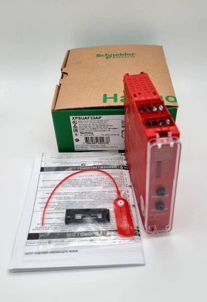 Schneider Electric XPSUAF33AP Sicherheitsrelais 48-240VAC/DC, originalverpackt mit Anleitung und Zubehör, Harmony Serie