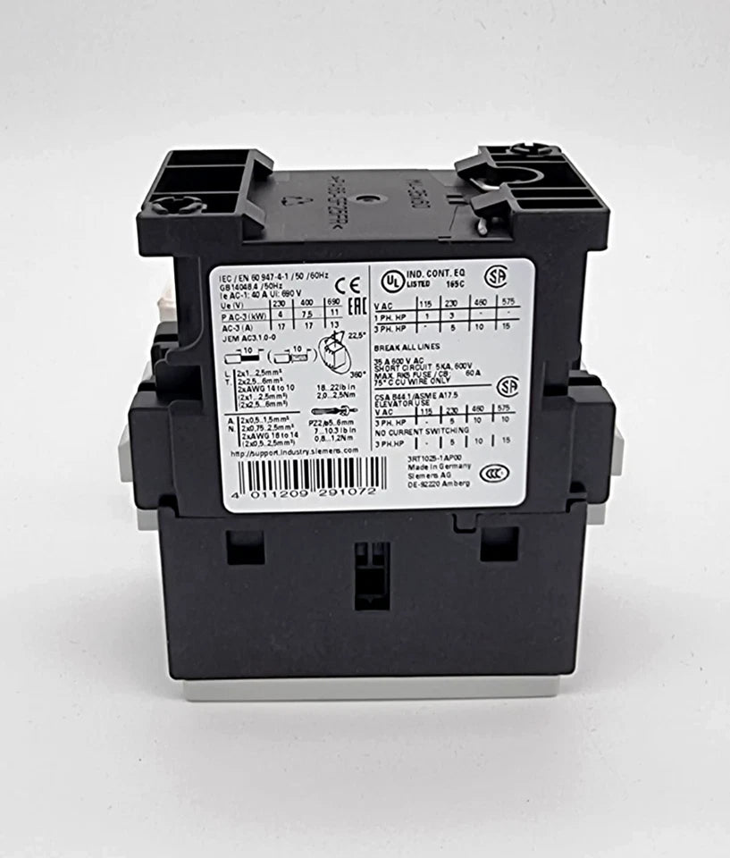 Siemens 3RT1025-1AP00 Leistungsschütz AC3:7,5KW/400V AC230V SIRIUS-Serie, 3-polig, neu, originalverpackt.