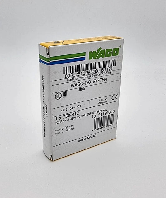Wago 750-412 DC 48 V 3 ms 2-Kanal-Digitaleingang | sealed, originalverpackt im Karton mit Produktkennzeichnung