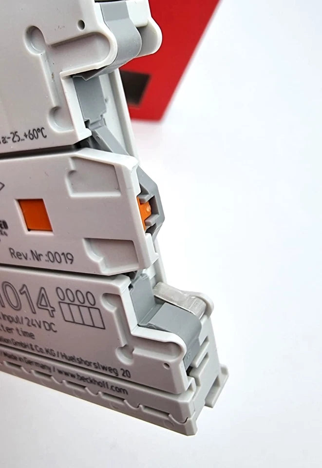Beckhoff EL1014 EtherCAT-Klemme 4-Kanal-Digital-Eingang 24 V DC 10 µs, close-up view of the component structure.