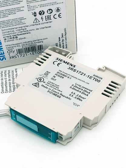 Siemens 3RS1721-1ET00 interface converter passive isolator, 1-channel 