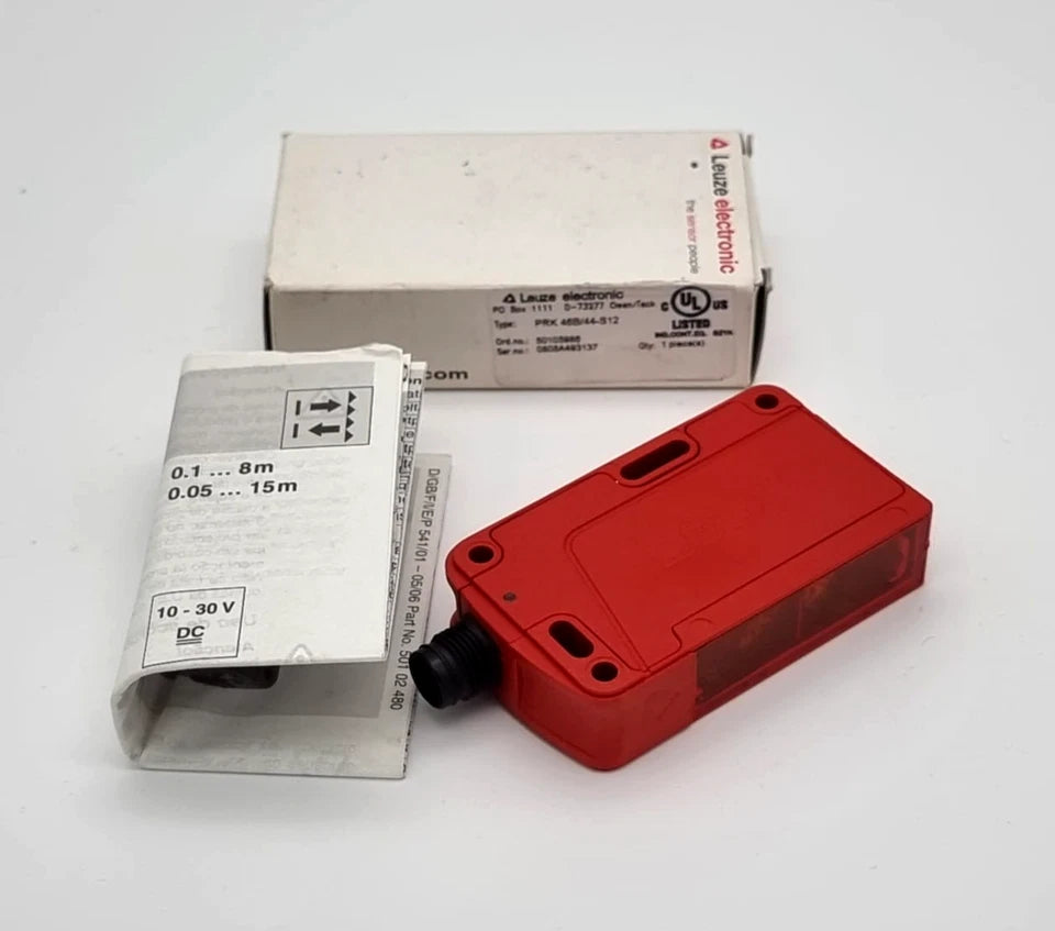 Leuze 50105986 PRK46B/44-S12 Reflexions-Lichtschranke with packaging and manual