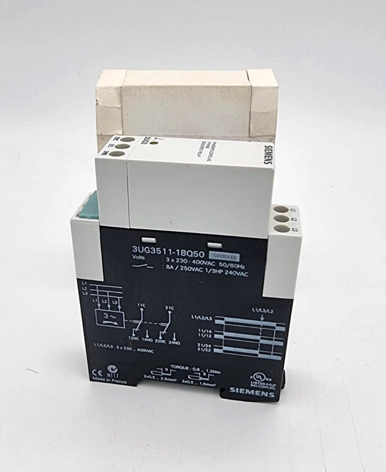 Siemens 3UG3511-1BQ50 Überwachungsrelais AC 3X200...3X460V, Netz- und Phasenüberwachungsrelais, SIRIUS Produktreihe, originalverpackt