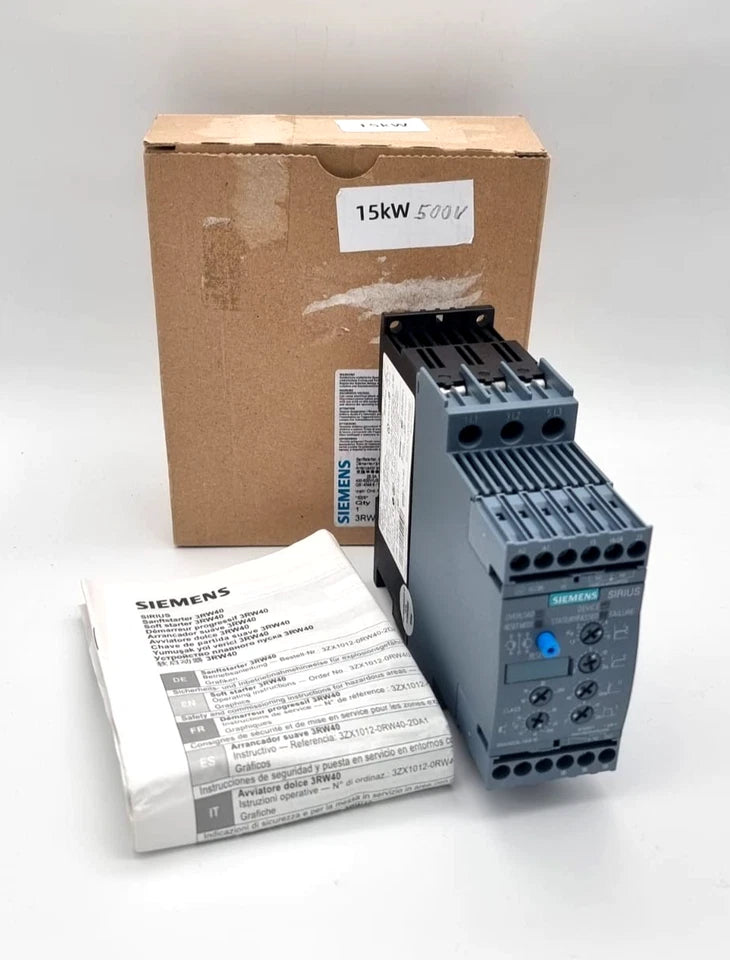 Siemens 3RW4026-1BB15 SIRIUS Sanftstarter S0 25 A in packaging with manual