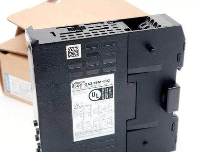 Omron E5DC-QX2DBM-002 Digital Temperature Controller showing product label and UL certification.