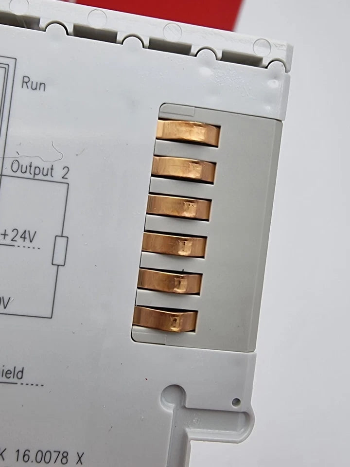 Beckhoff EL4022 EtherCAT-Klemme 2-Kanal-Analog-Ausgang Strom 4…20 mA mit Anschlussdetail, neu und originalverpackt