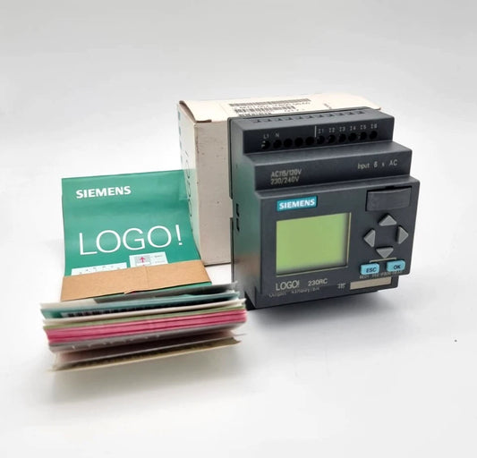 Siemens 6ED1052-1FB00-0BA0 LOGO! 230RC Logikmodul Display with packaging and manuals