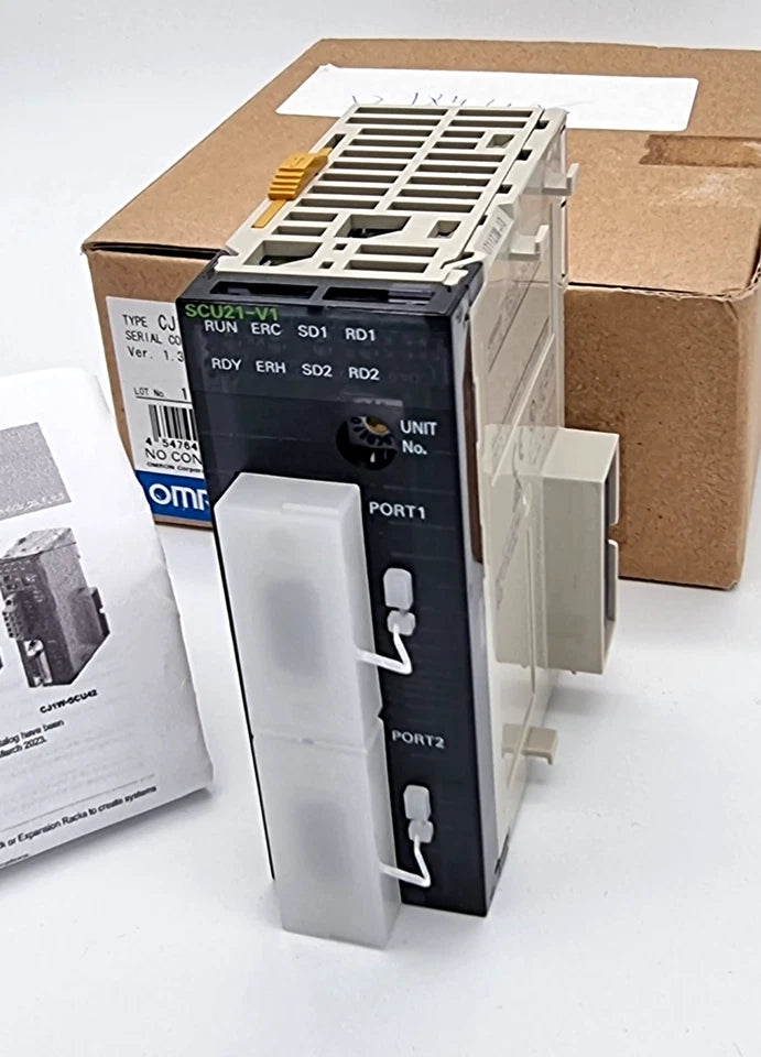 Omron CJ1W-SCU21-V1 Serielles Kommunikationsmodul mit Verpackung, Neu, Originalverpackung und Anleitungen