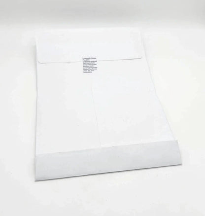 White bubble mailer envelope isolated on white background for secure shipping of documents
