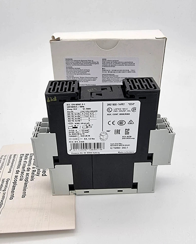Siemens 3RS1800-1HP01 Koppelrelais AC/DC 24 V und 220-240 V in original box with manual