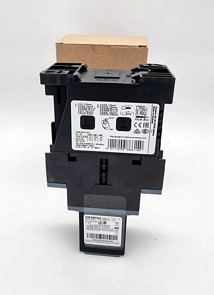 Siemens 3RT2025-1FB44-3MA0 Leistungsschütz AC3e:7,5kW 2S+2Ö DC24V Dioden-K, new in packaging, front view