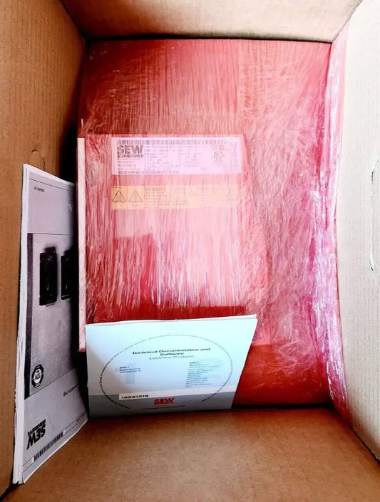SEW Movitrac 08285179 motor controller, model MC07B0005-5A3-4-00, sealed in packaging with manual and software