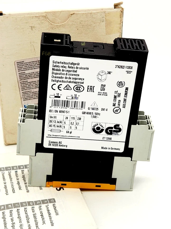 Siemens 3TK2822-1CB30 SIRIUS Sicherheitsschaltgerät AC/DC 24 V