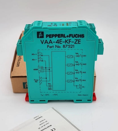 Pepperl+Fuchs 87521 VAA-4E-KF-ZE AS-Interface Sensor Module 4 DC-Eingänge, new in packaging