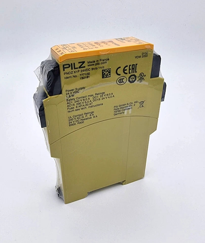 Pilz 777100 PNOZ X1P Sicherheitsschaltgerät 24VDC 3n/o 1n/c | sealed, new and unopened packaging.